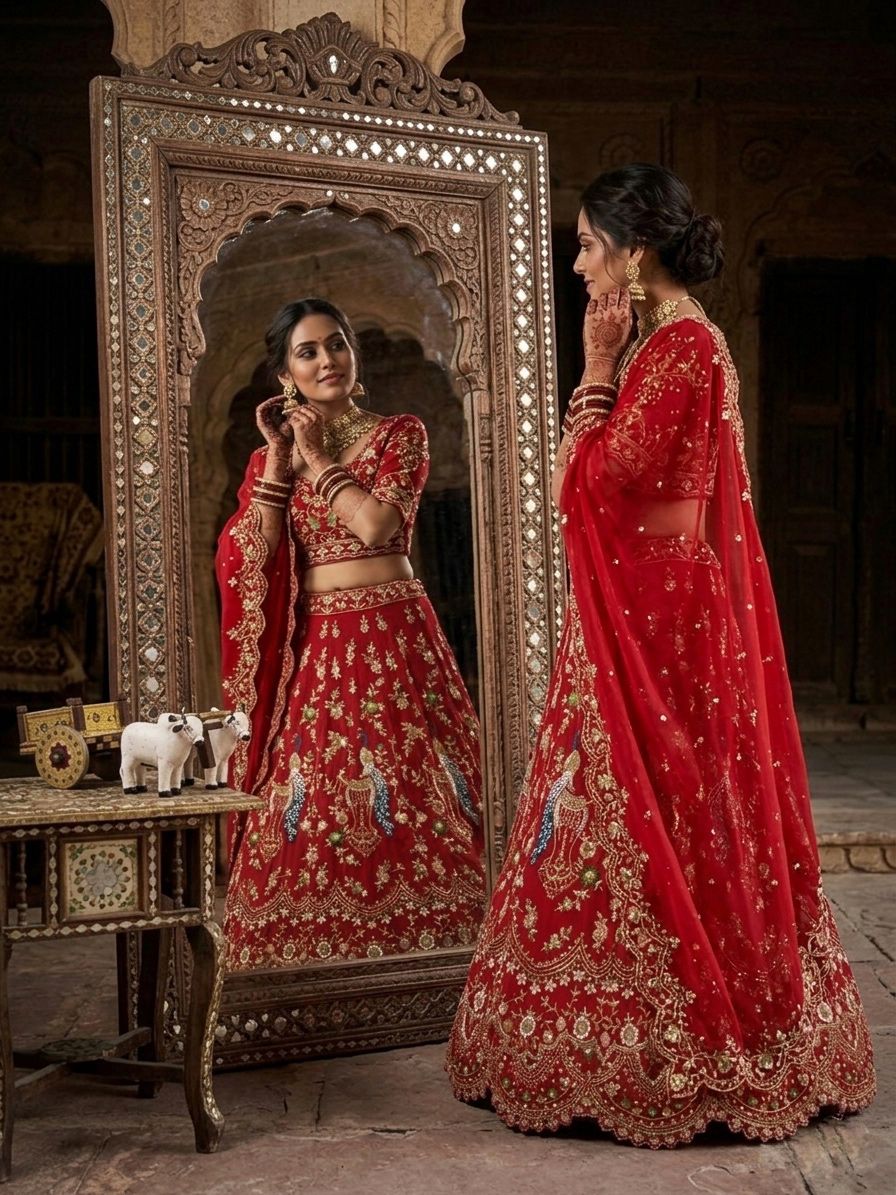 Fox Georgette Lehenga Adorned with Sequins Embroidary