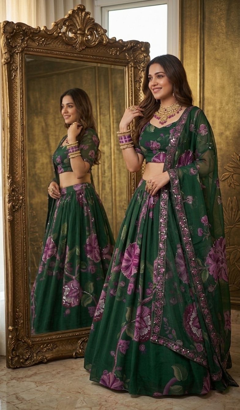 Premium Faux Georgette Lehenga
