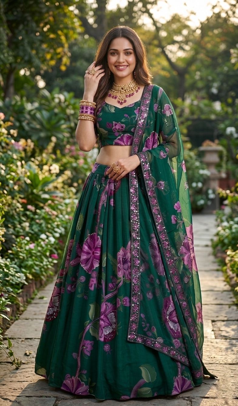 Premium Faux Georgette Lehenga