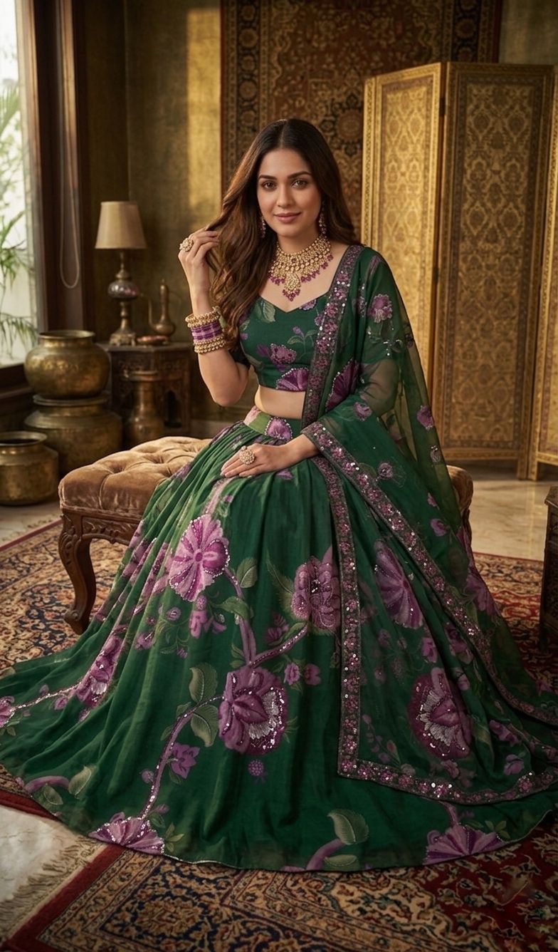 Premium Faux Georgette Lehenga