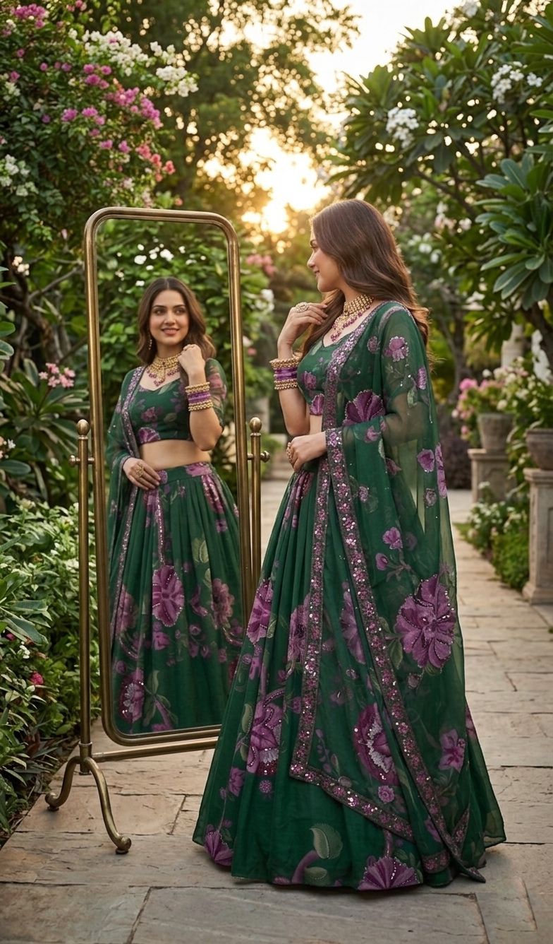 Premium Faux Georgette Lehenga
