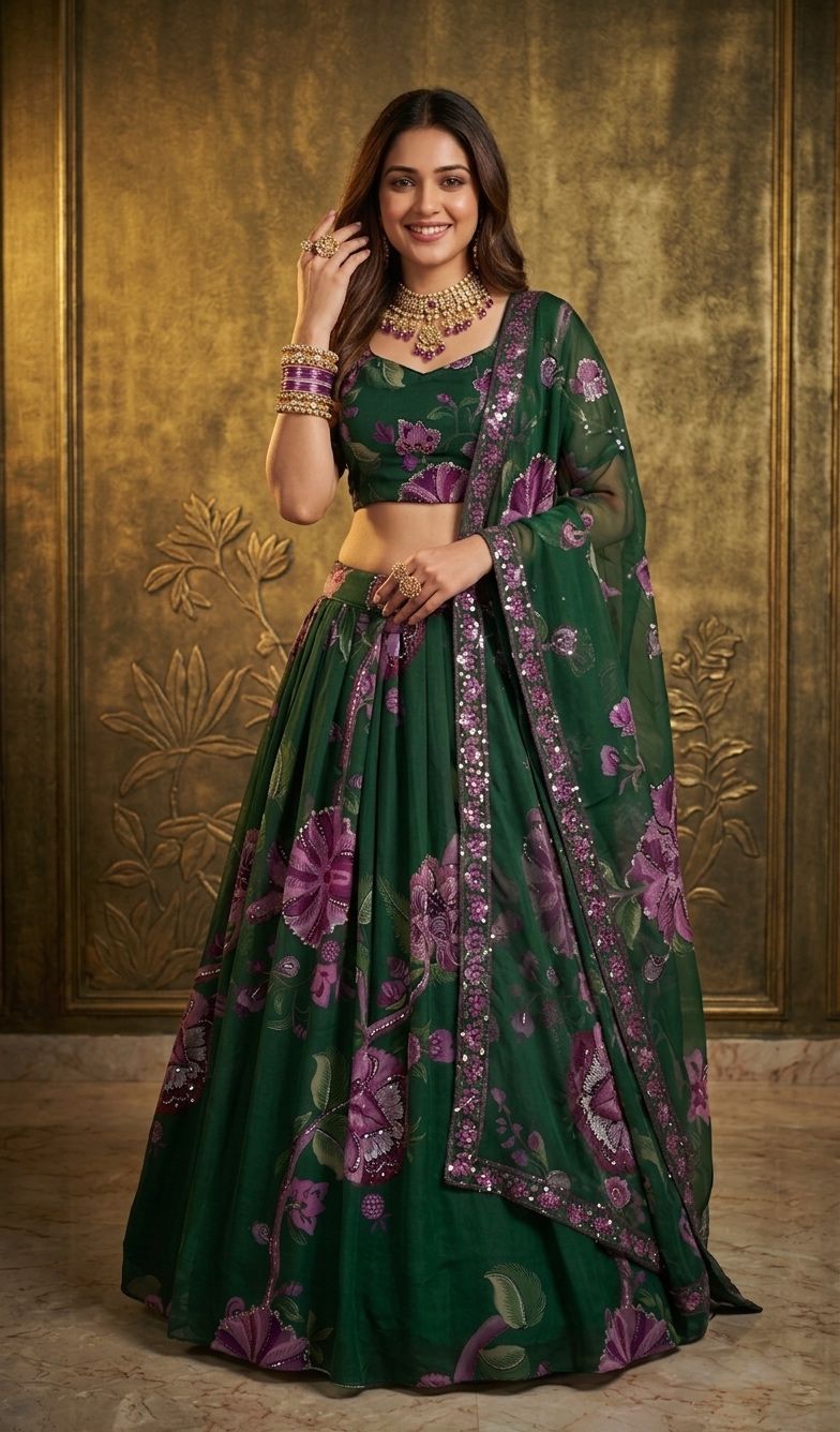Premium Faux Georgette Lehenga