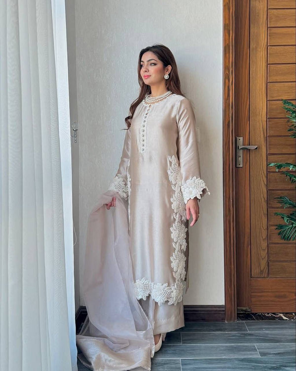DESIGNER HEAVY TOP PLAZZO SUIT SET