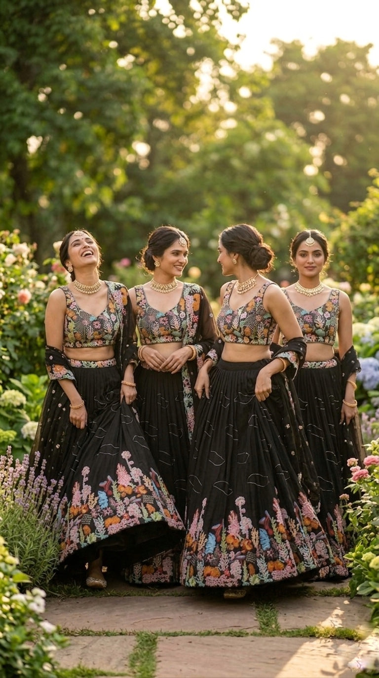 Lehenga Fox Georgette embroidered Sequins